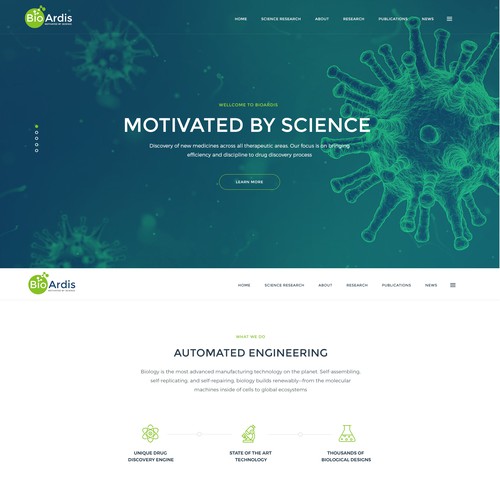 Science web site desing