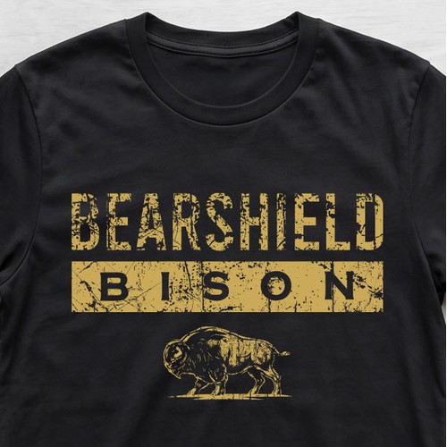 Bearshield Bison T-Shirt Design