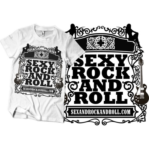 T shirt design for SEX and ROCK and ROLL. com