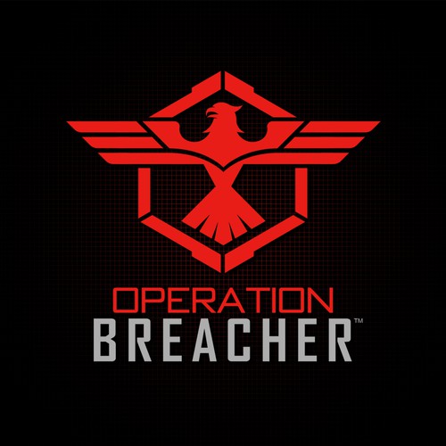 Create a strong powerful Military design for Operation Breacher
