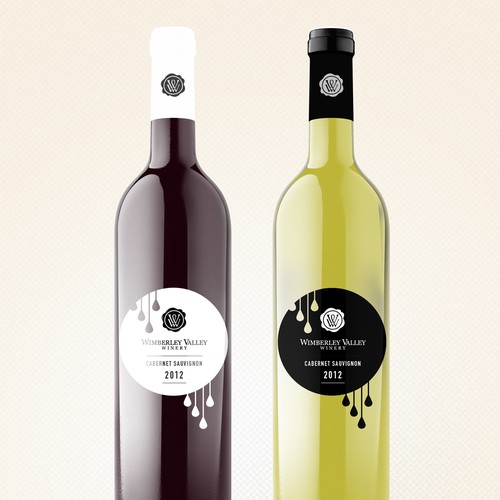 Creative modern wine label