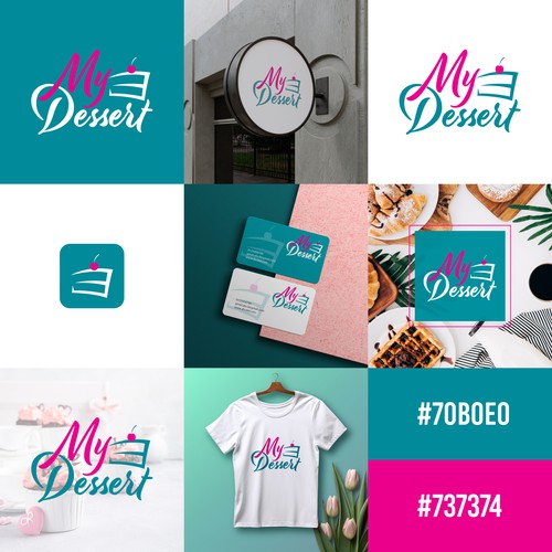 Logo for My Dessert (Luxurious sweets shop)