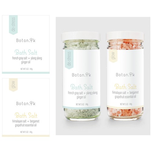 Bath Salt Jar Labels