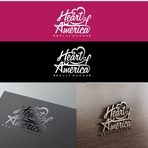 Create a captivating belly dance logo for Heart of America Belly Dance!