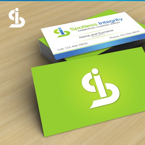 Spotless cleaning service business card