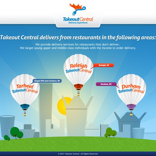 Takeout Central needs an exciting homepage 
