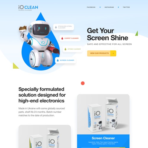 Landing Page Design iOClean