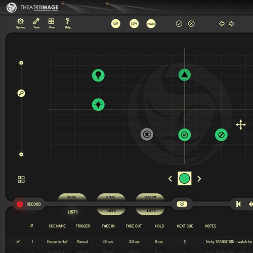 UI Design for Emerging DMX Lighting Control Software