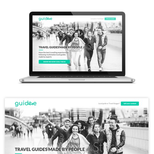 Website UI and UX design for travel guide website