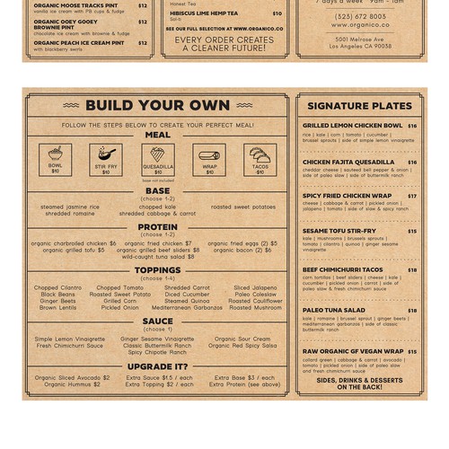 Tri fold Menu