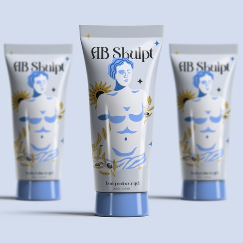 Packaging design for a body reducer gel AB Skulpt