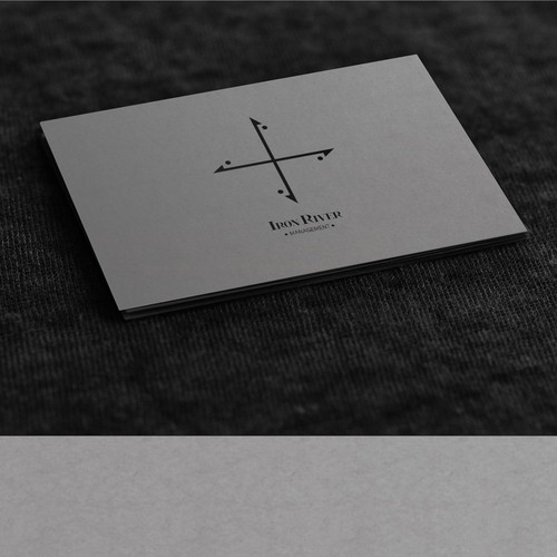 Create a logo and business card for Iron River Management