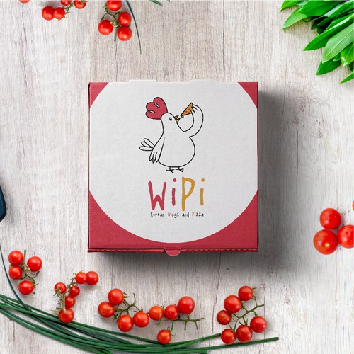 Logo design for WiPi  Korean Wings and Pizza