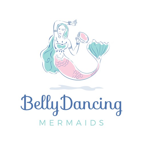 Clean Logo Design for Belly Dancing Mermaids