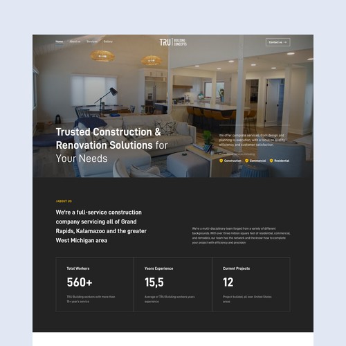 Construction and Renovation Web Design