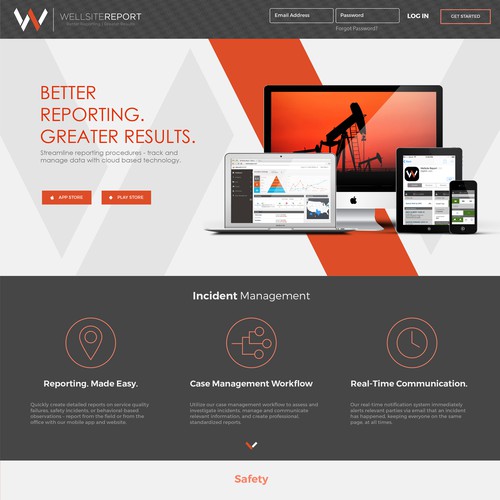 Landing Page Wellsite Report