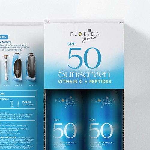 50spf sunscreen packaging