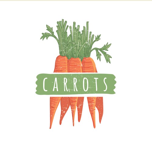 Fresh hand-drawn logo concept for Carrots