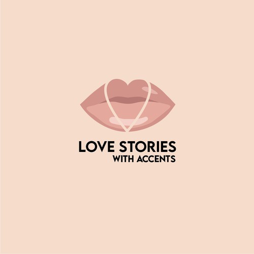 Logo for Podcast/Website "Love Stories with Accents"