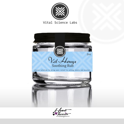 Label Design Concept for "VSL Hemp Soothing Rub"