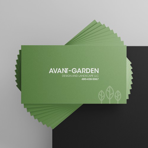 Avant-Garden logo and business card