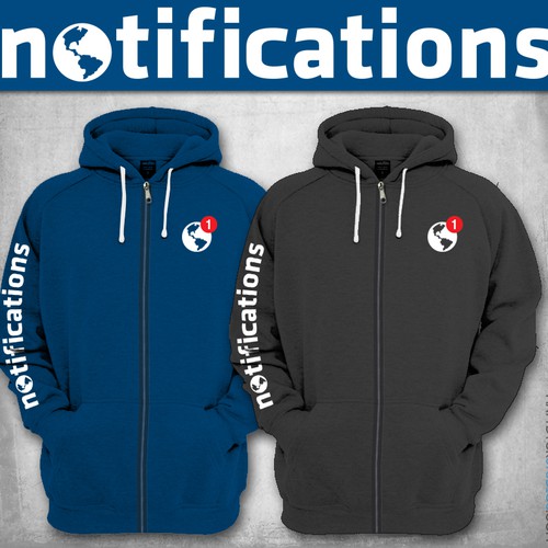 Hoodie design for Facebook's Notification team