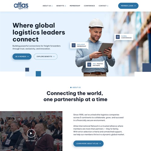 Homepage Design for a Logistics Network