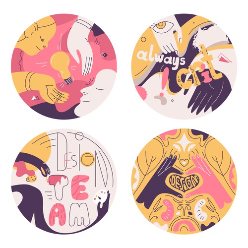 Design stickers set