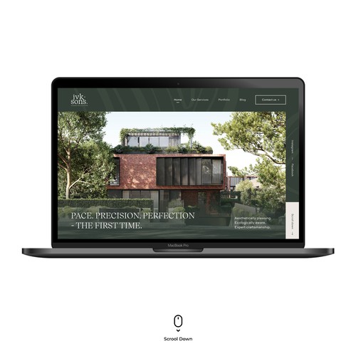 JVK & Sons Construction Web Design Concept