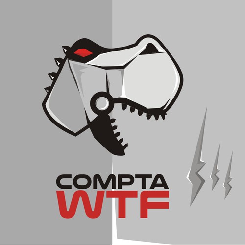 A dinosaur logo for an IT freelance accounting company! Accounting not boring!
