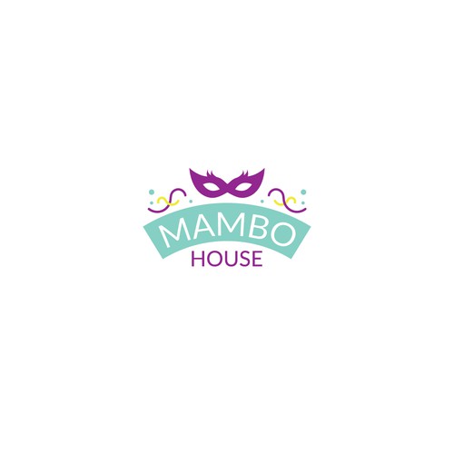 Logo concept for a Mardi Gras based Airbnb acommodation