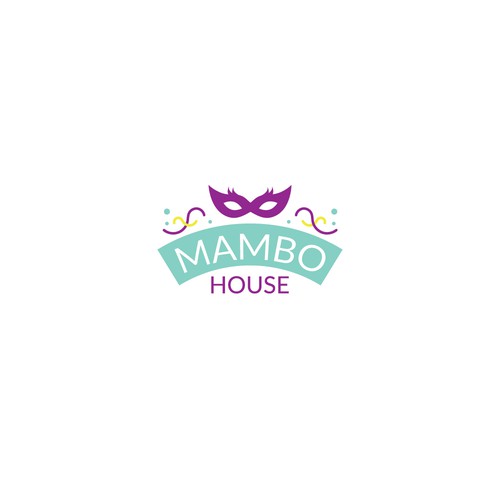 Logo concept for a Mardi Gras based Airbnb acommodation