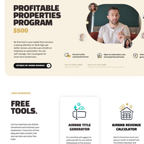 Optimize my airbnb website design contest winner