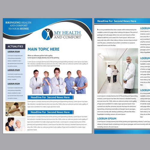 Create the next postcard or flyer for My Health and Comfort