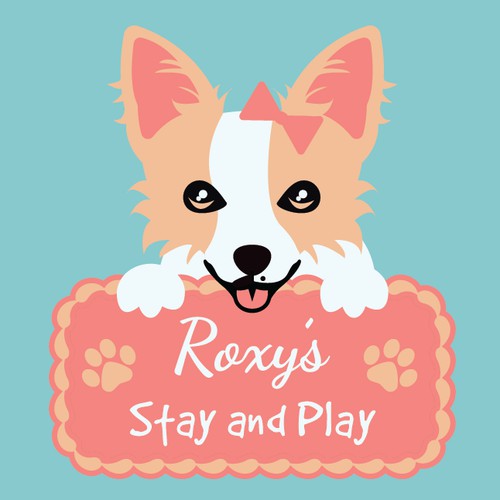 Cute Doggy Daycare Logo