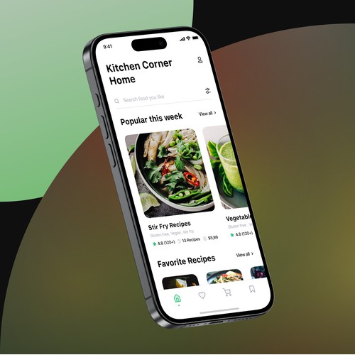 Kitchen Corner iOS App Design