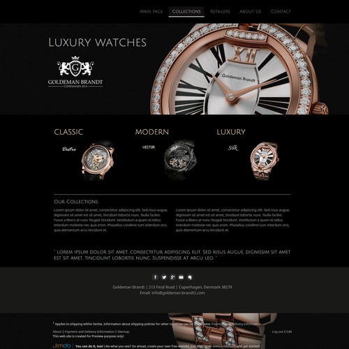 Luxury Watches Website preview