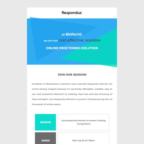 Email template design for Respondus