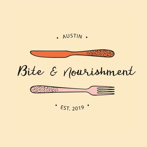 Modern playful logo for food blog 