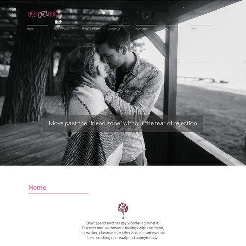 Concept design for a relationship website