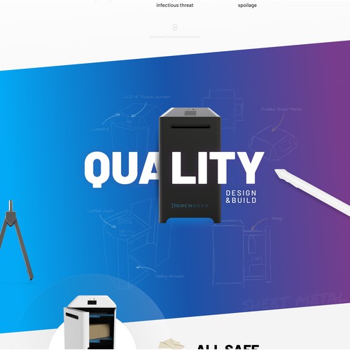 Porchboxx landing page design