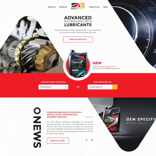 Bold, modern design for motor oil company