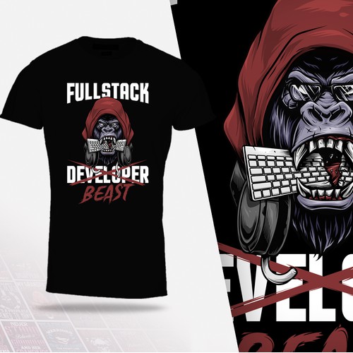 T-shirt design concept for Fullstack Beast