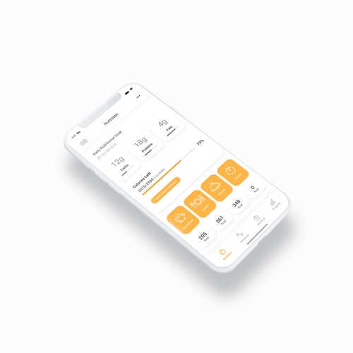 Modern and clean design for a Health - Fitness App