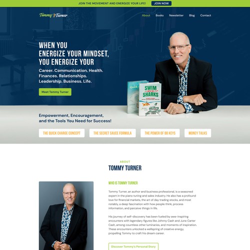 Book author website redesign