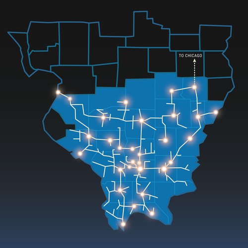 Web map for internet cabling company