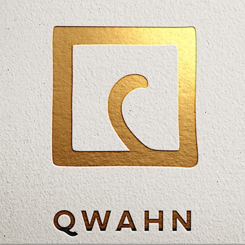 Create a logo for a QWAHN high fashion clothing brand