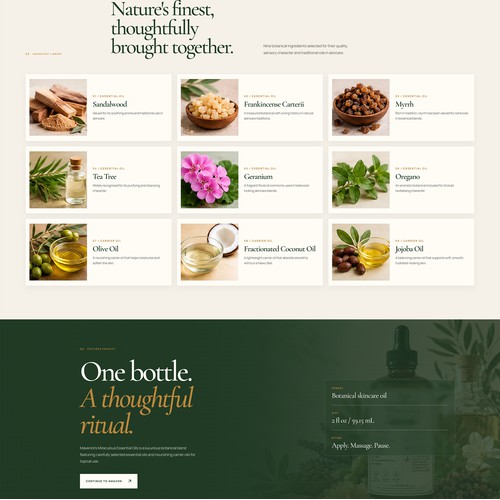 Luxury Skincare Essential Oil Landing Page