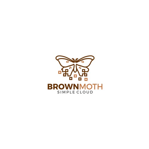 Brown Moth Logo Design