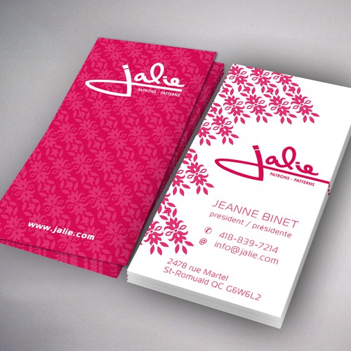 Create the next business card for Jalie